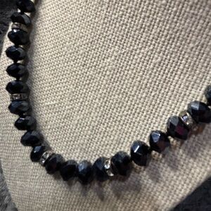 Elegant Black Beaded Necklace